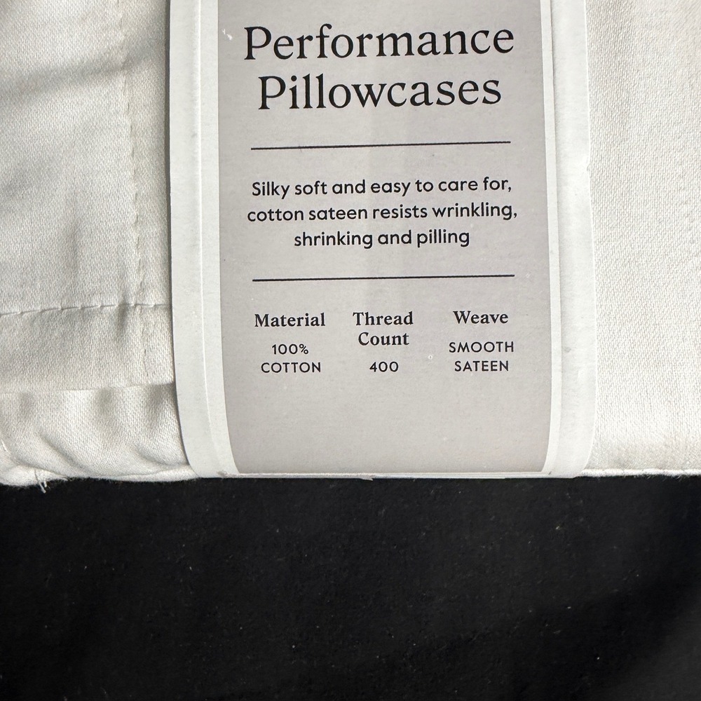 Standard Solid Performance 400 Thread Pillowcase Set Sour Cream - Threshold™ - Picture 5 of 9